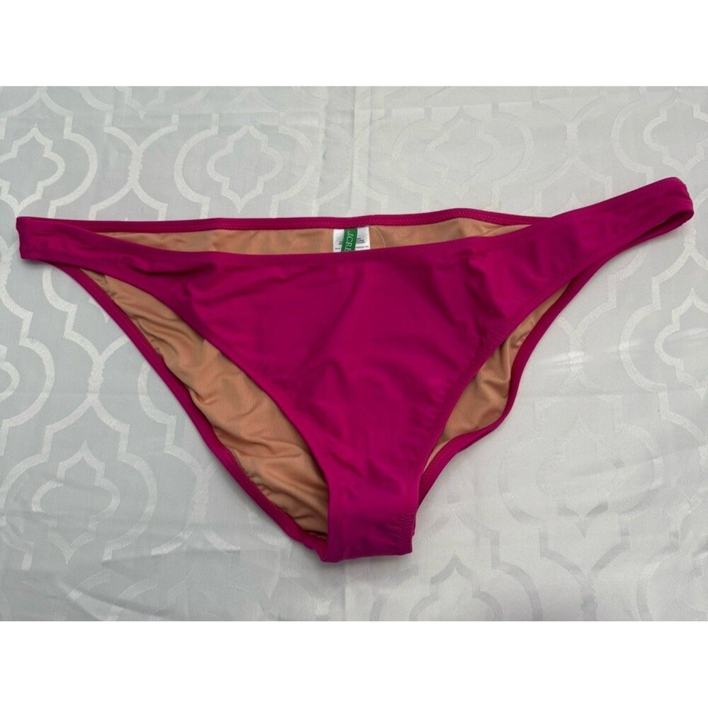 J Crew Women's Heritage 1989 High Leg Bikini Bottom 3X Pink BP209